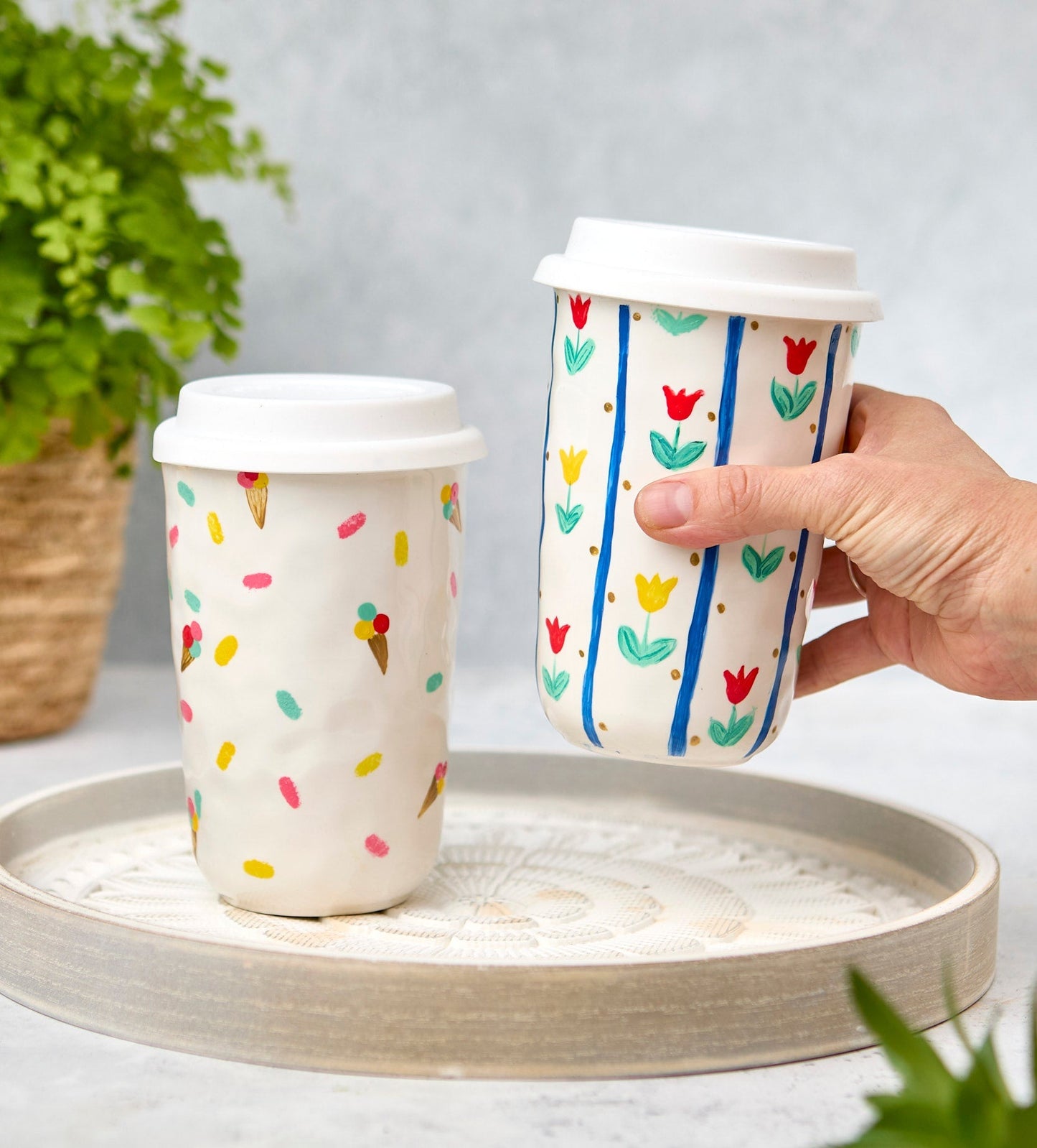 Paintables Mug, Vase & Travel Mug Bundle