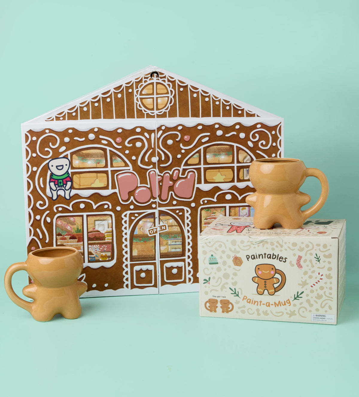 Advent Calendar & Christmas Gingerbread Paint-a-Mug Bundle