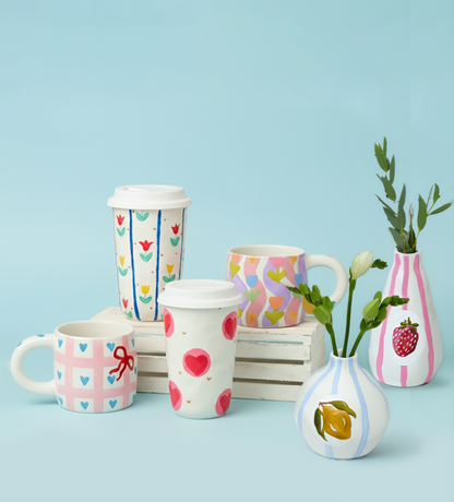Paintables Mug, Vase & Travel Mug Bundle