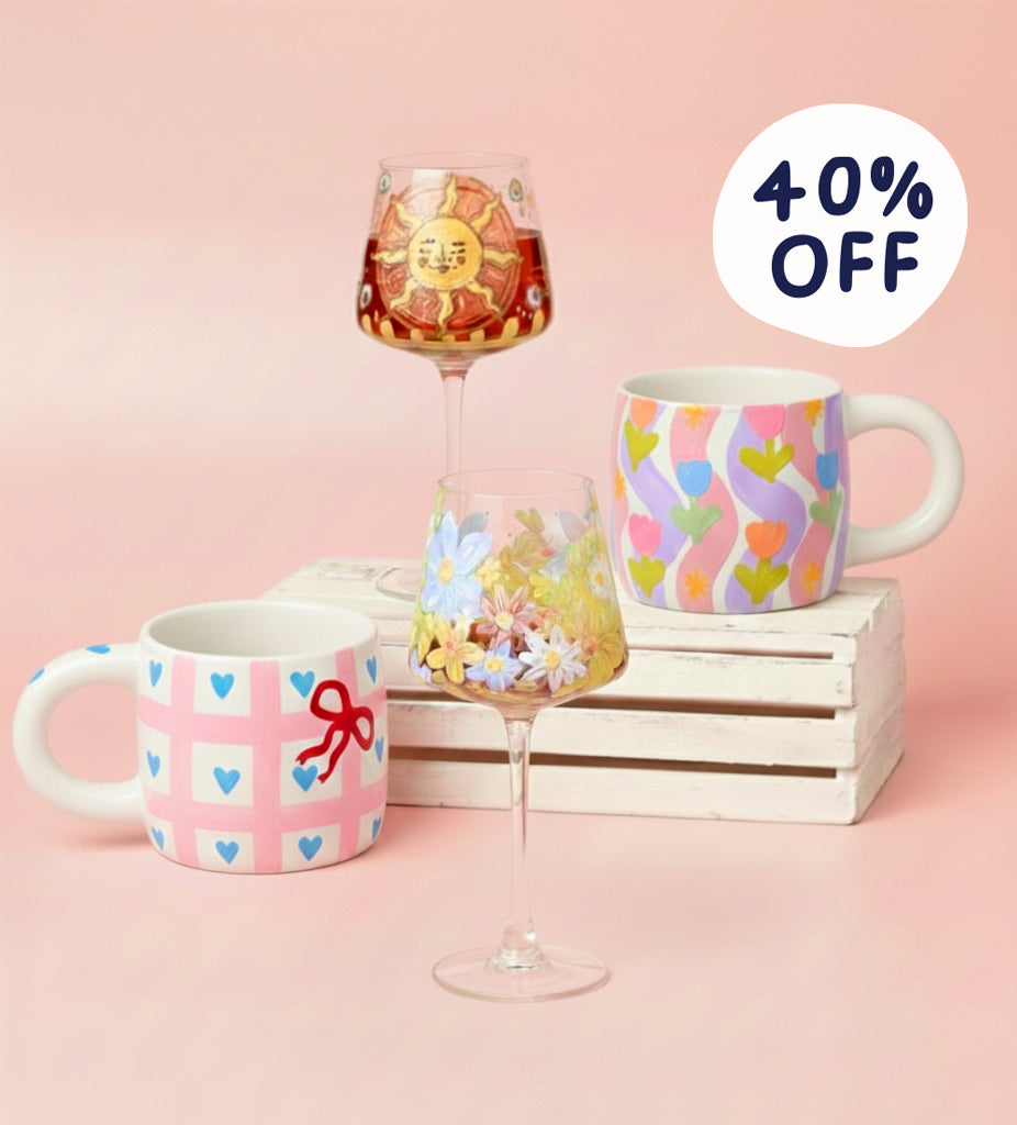 Mugs & Wine Glass Painting Bundle - Image 1