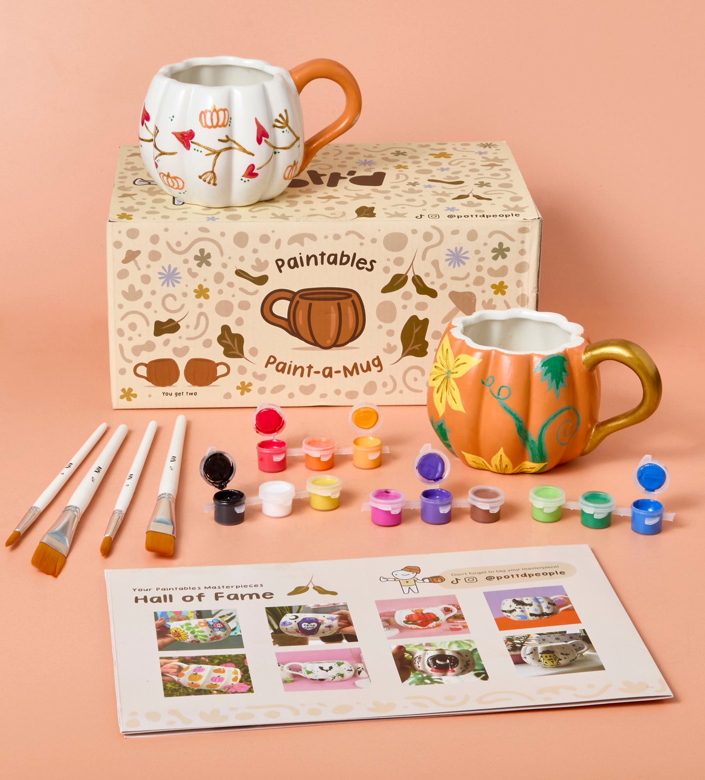 Pumpkin Paint-a-Mug x2