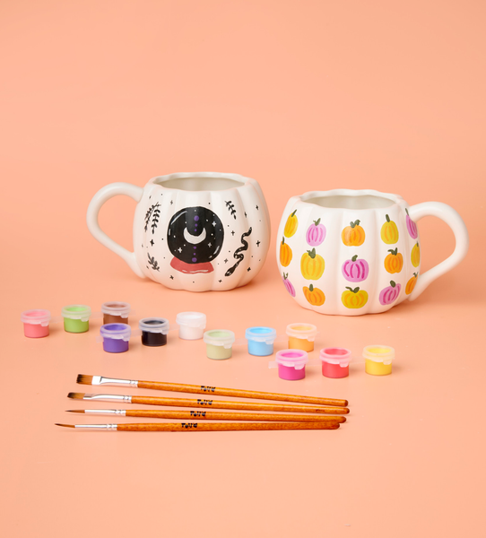 Pumpkin Paint-a-Mug x2