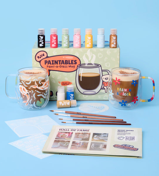 Paint-a-Glass Coffee Mug x2