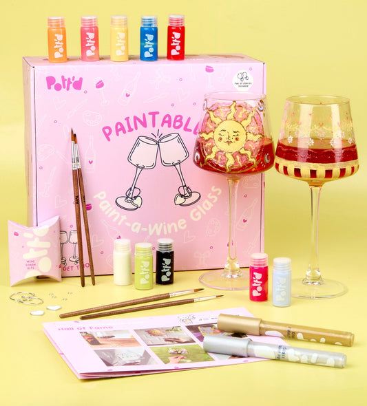 Paint-a-Wine Glass x2