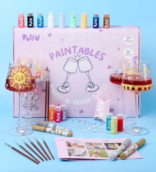 Paint-a-Wine Glass x2