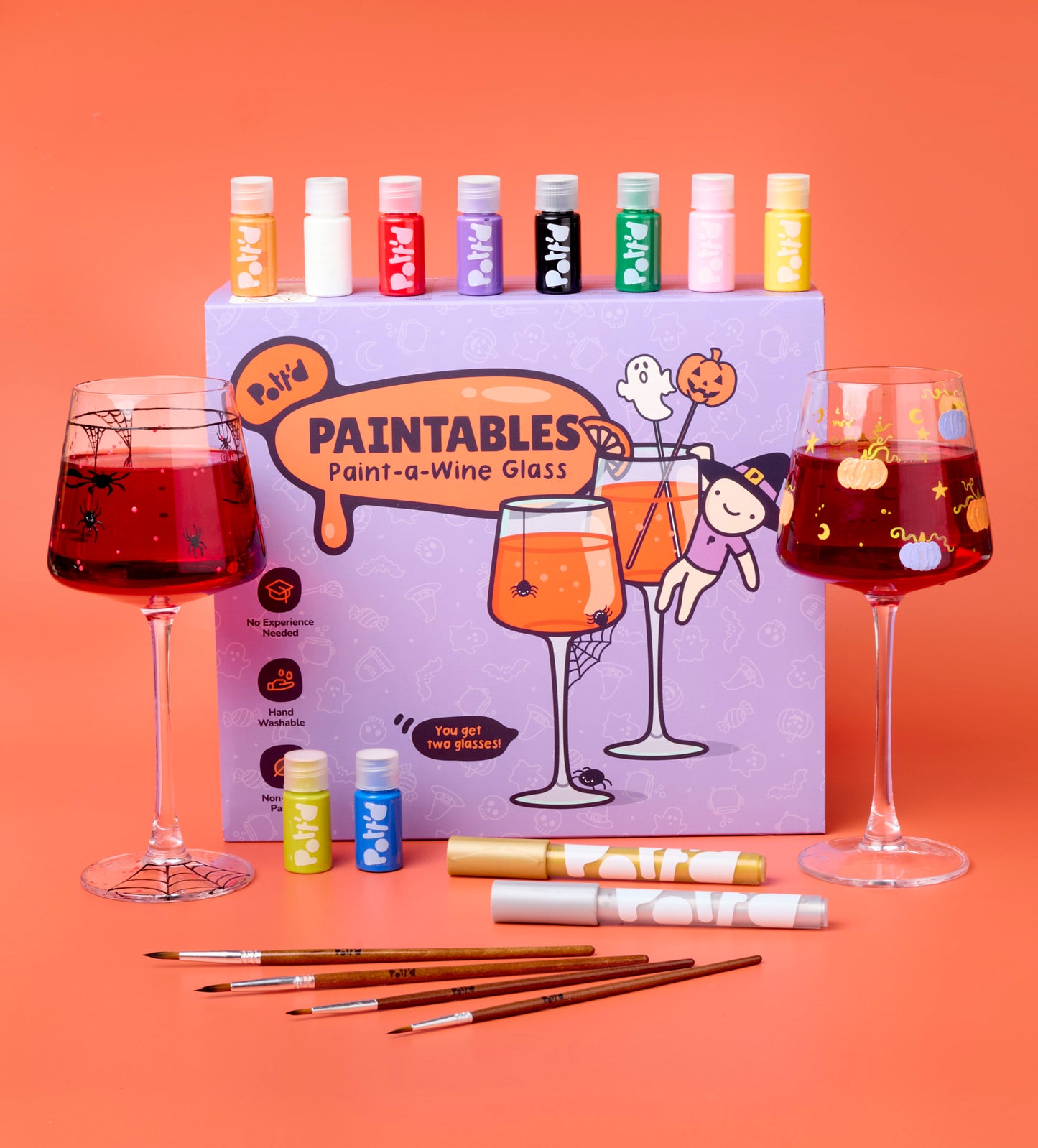 Halloween Paint-a-Wine Glass