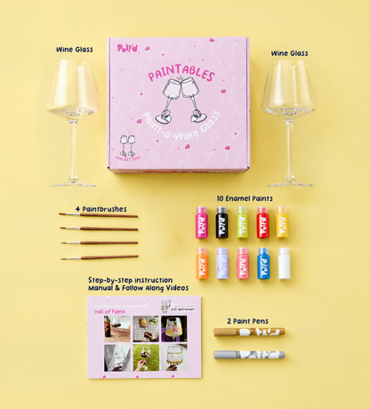Mugs & Wine Glass Painting Bundle