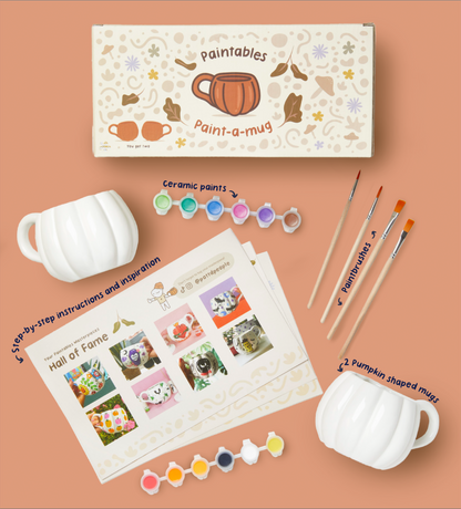 Pumpkin Paint-a-Mug x2