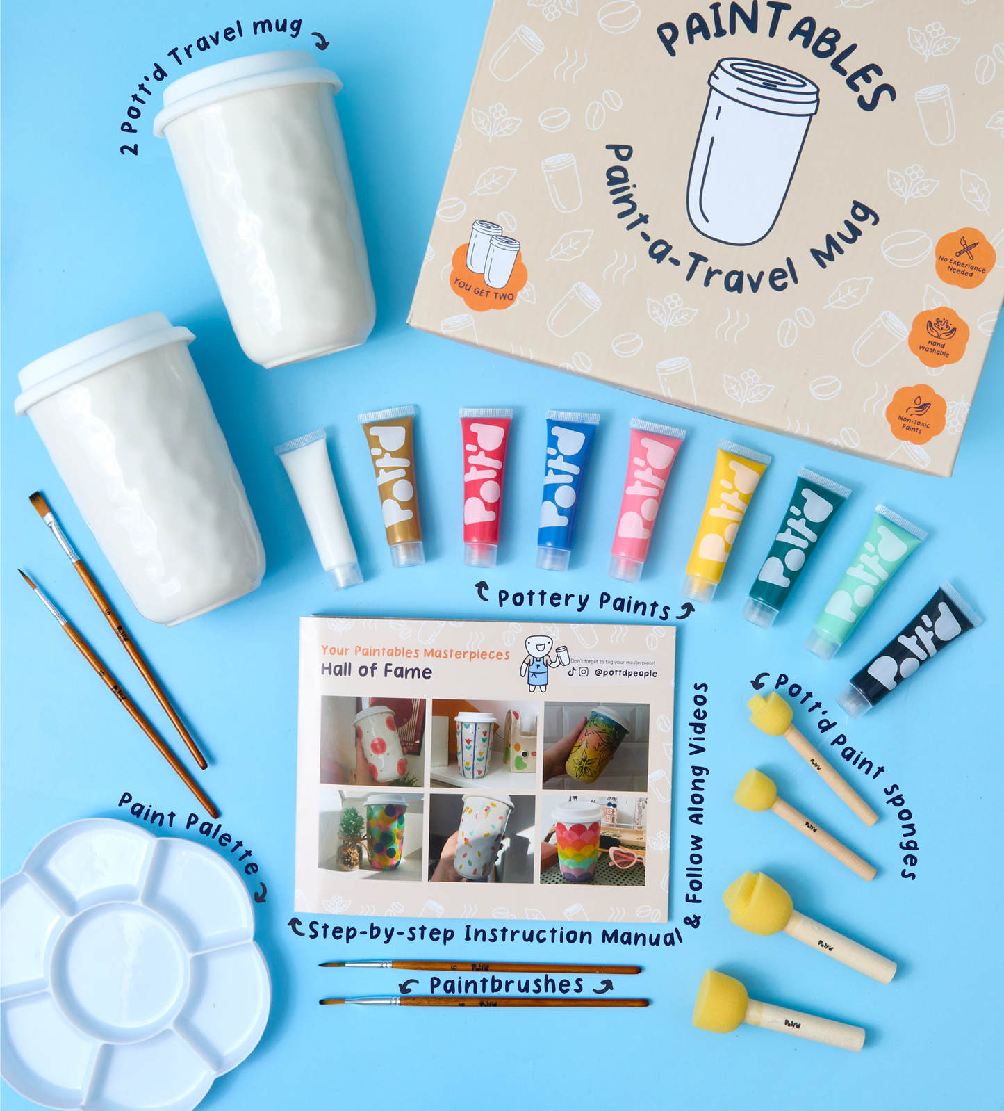 Mum's Masterpiece to Go: Travel Mug Painting Kit