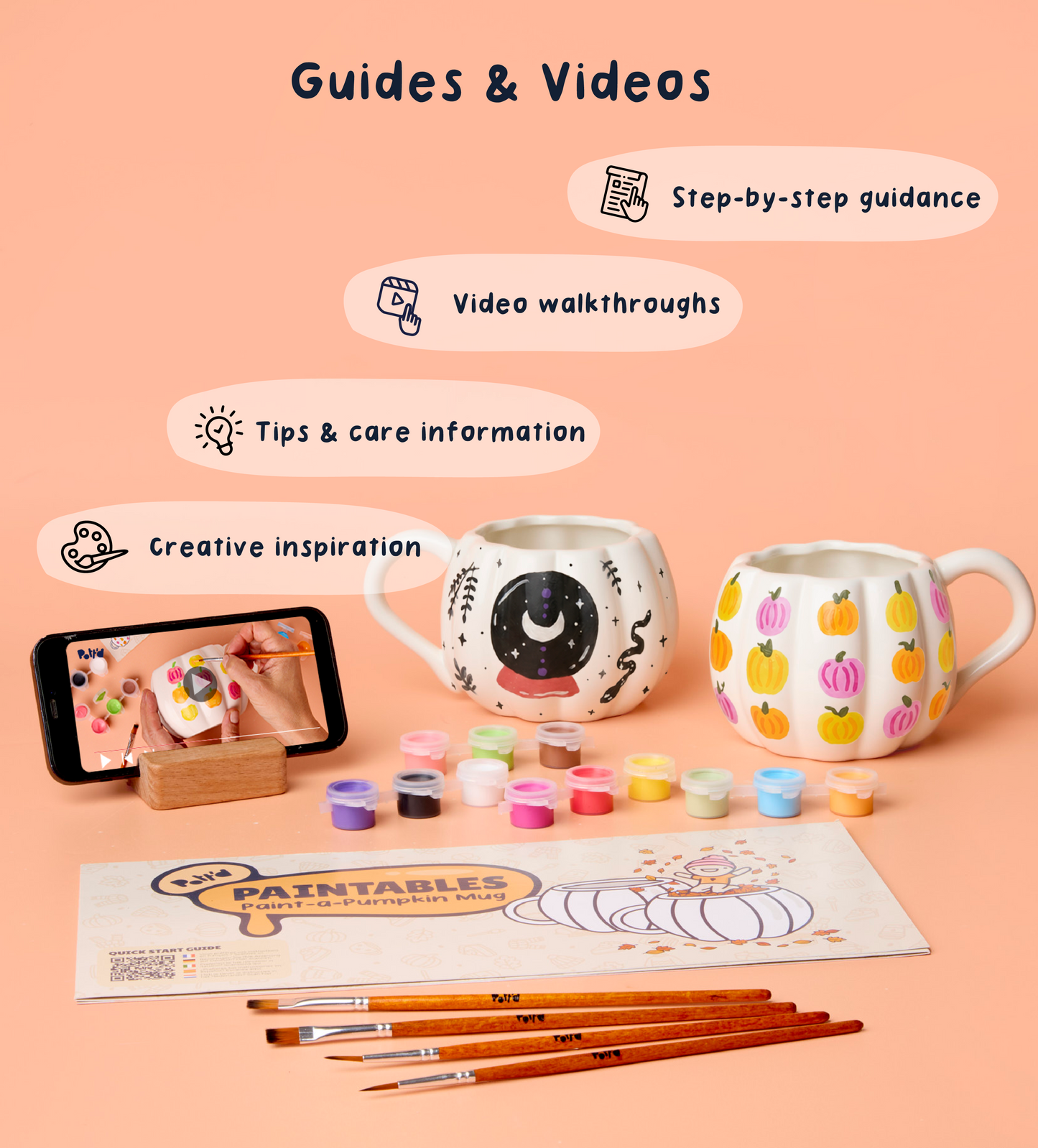 Pumpkin Paint-a-Mug x2