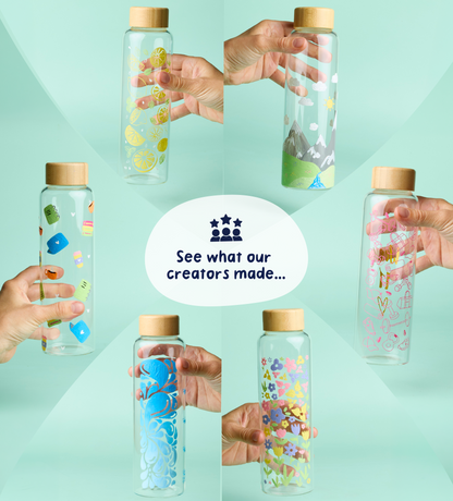 Paint-a-Glass Water Bottle x2
