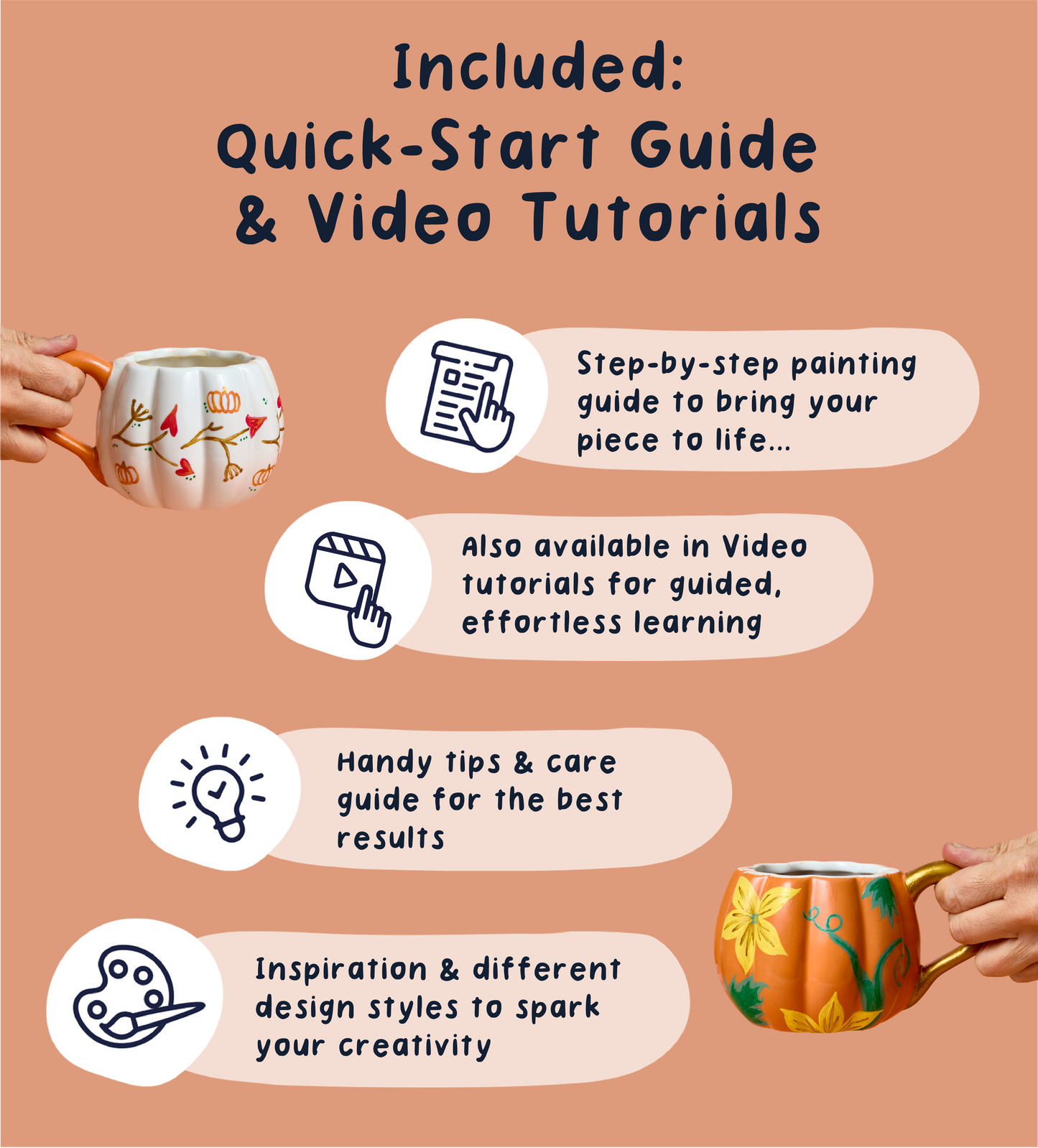 Pumpkin Paint-a-Mug x2