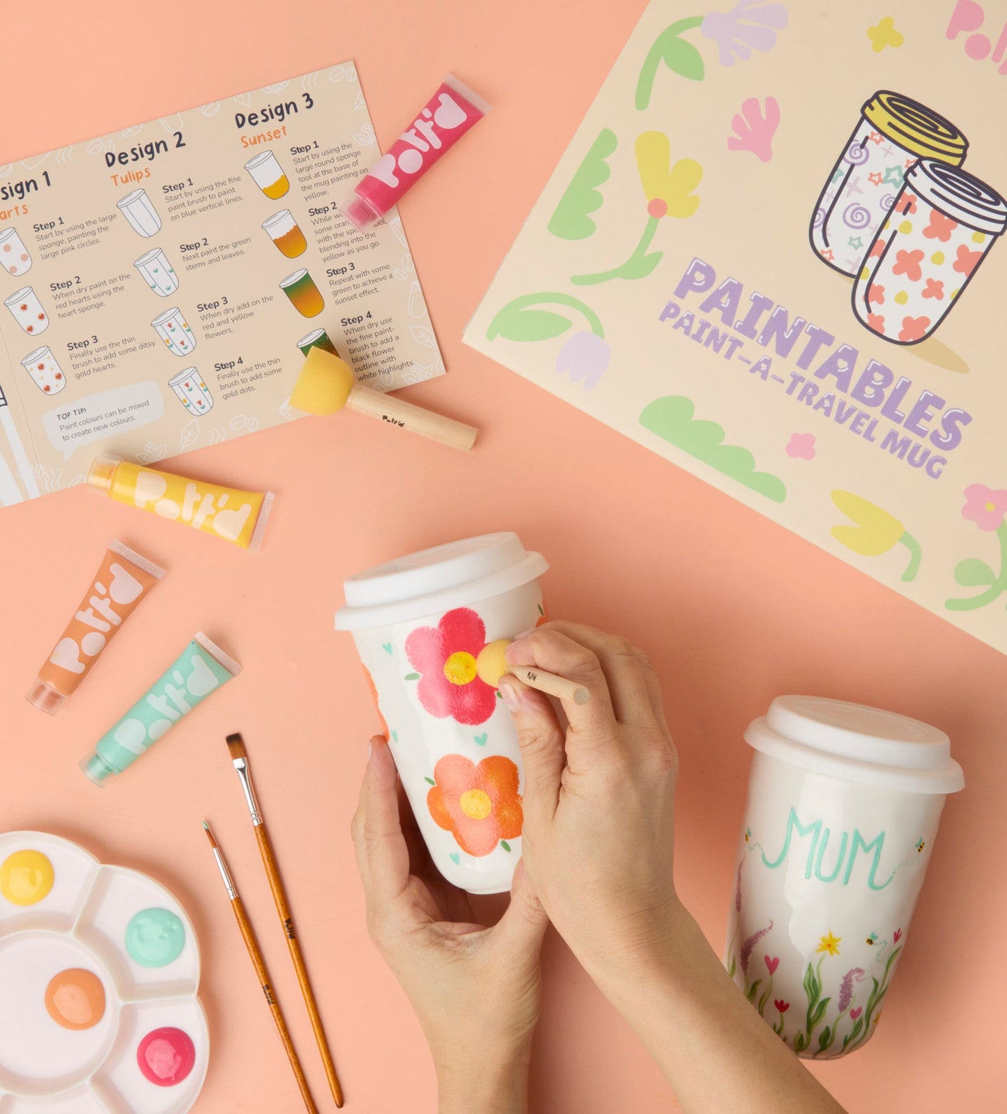 Mum's Masterpiece to Go: Travel Mug Painting Kit