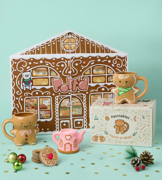 Advent Calendar & Christmas Gingerbread Paint-a-Mug Bundle