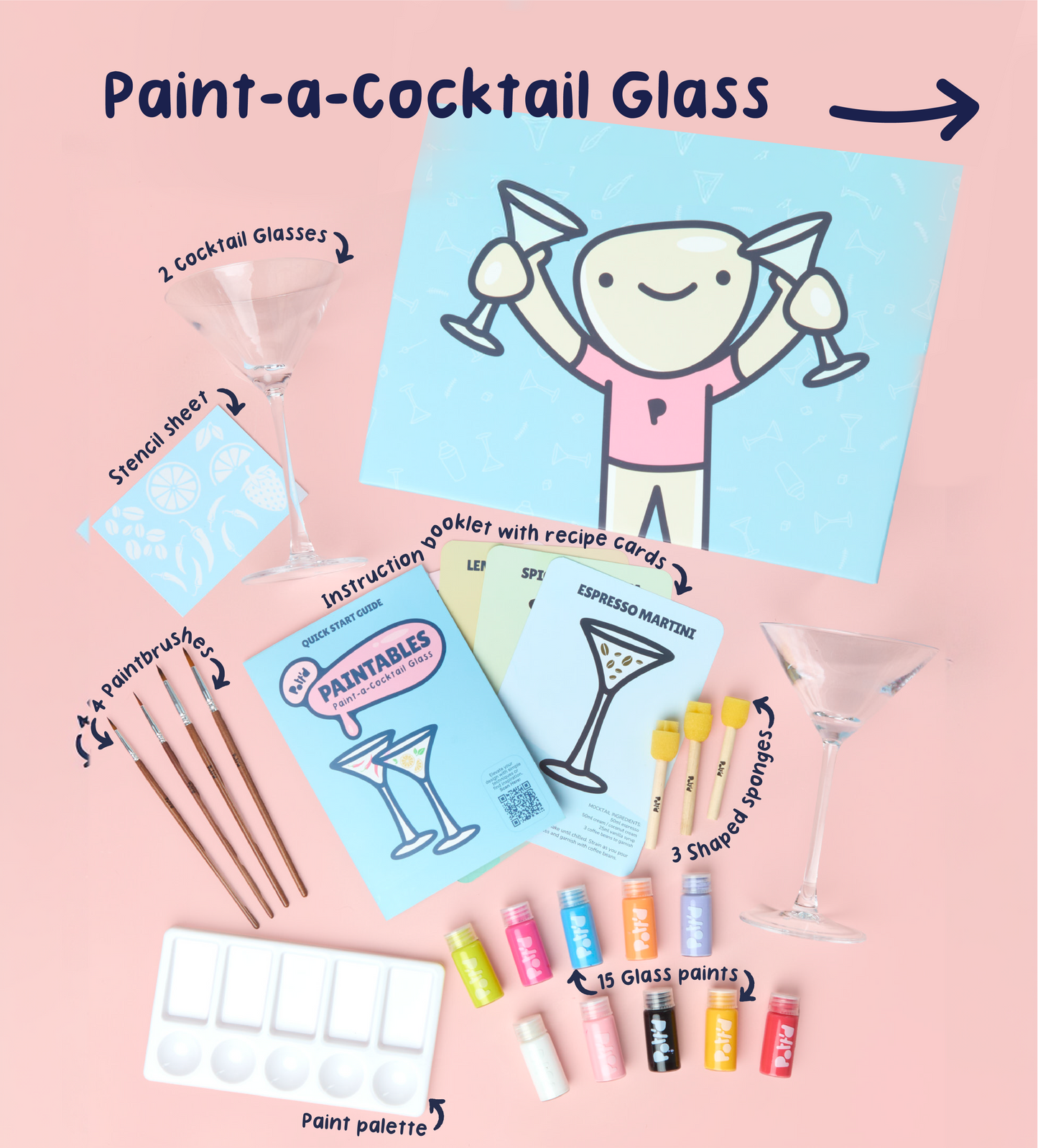 Sip & Style Bundle: Cocktail & Wine Glasses