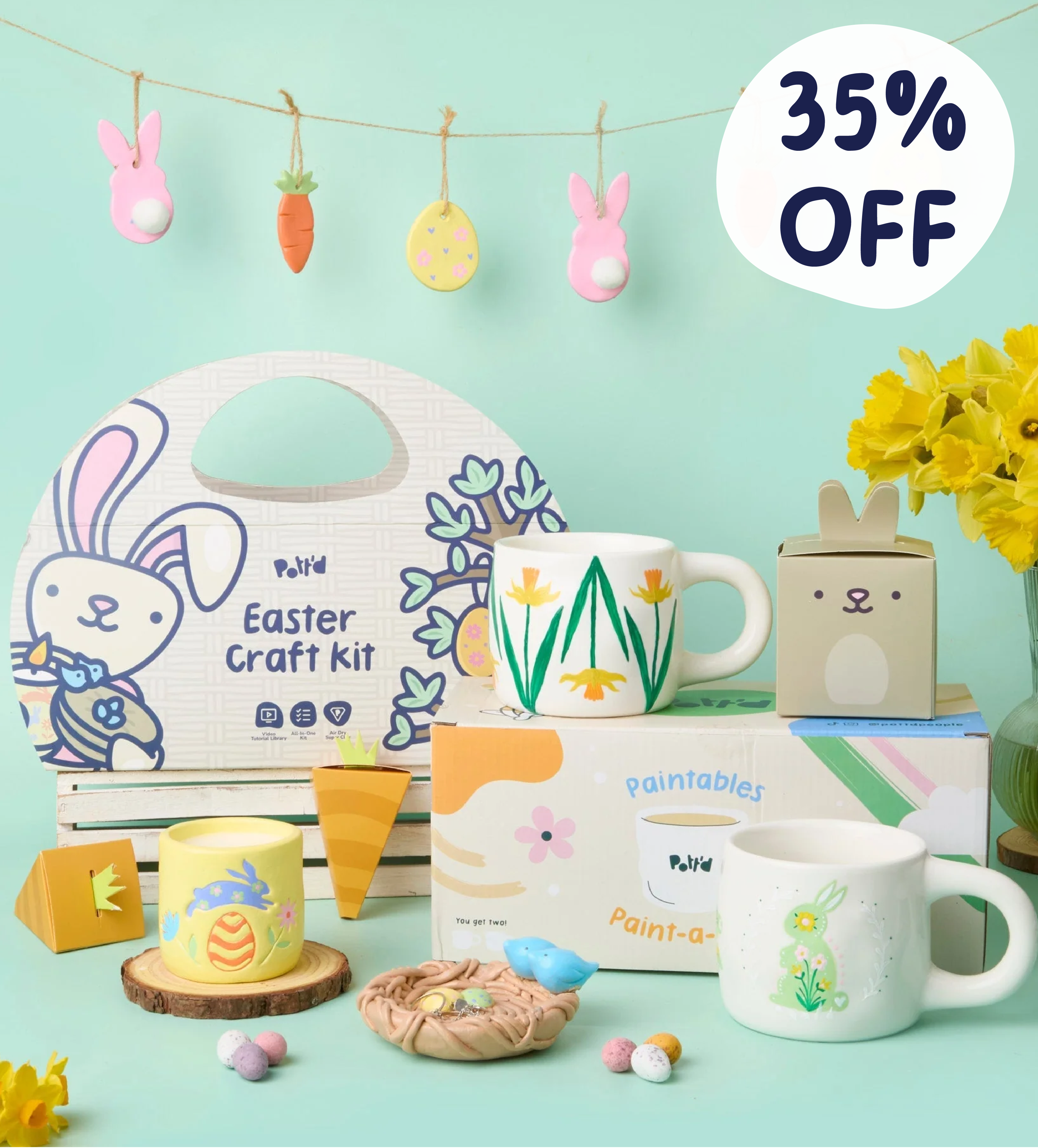 Creative Bunny Workshop: Easter Crafts & Mugs Bundle - Image 1
