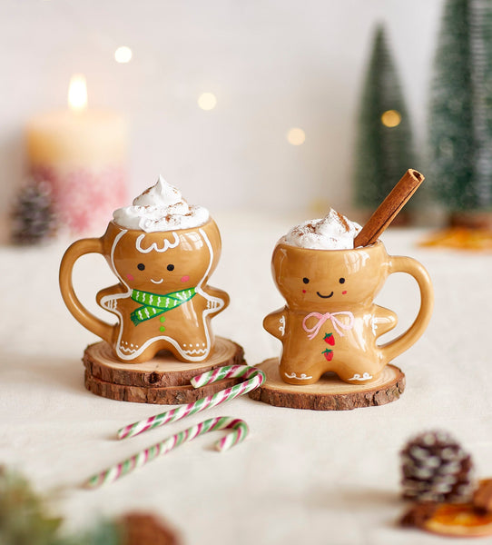 Christmas Gingerbread Paint-a-Mug x2
