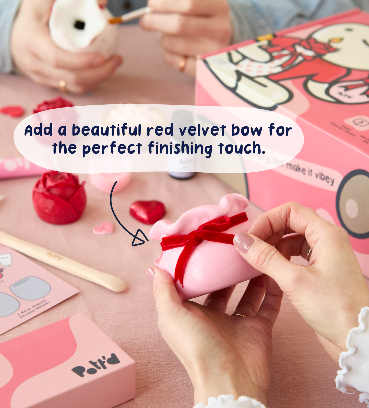 Red Rose Creative Candle & Clay Kit