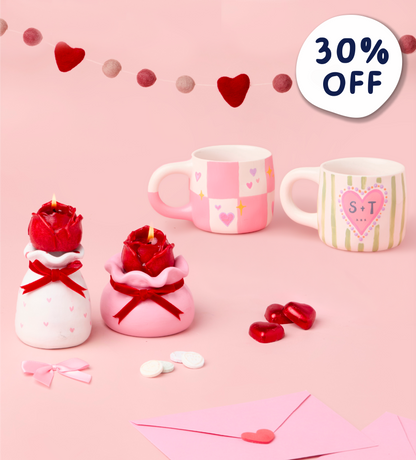 Red Rose Candle & Mug Bundle