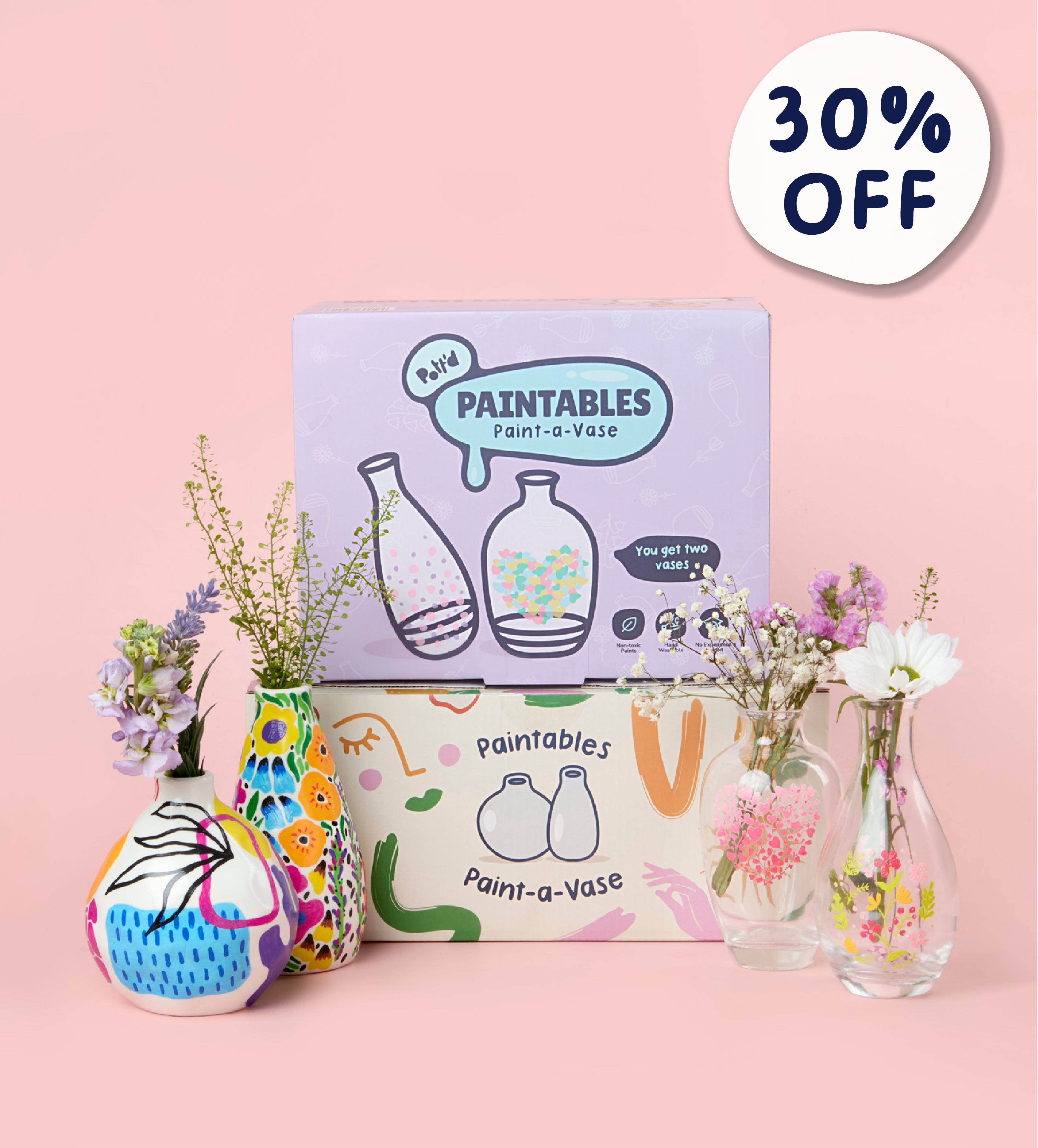 Ceramic & Glass Vase Painting Bundle - Image 1