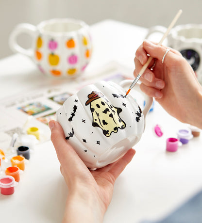 Halloween Pumpkin Paint-a-Mug x2