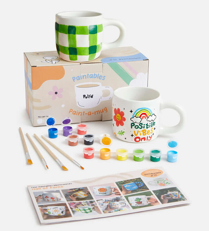 Mugs & Wine Glass Painting Bundle
